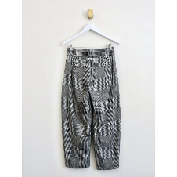 NEW! J.Crew  Wool Blend Houndstooth Trouser Pants Black White SZ 2 - Picture 7 of 11
